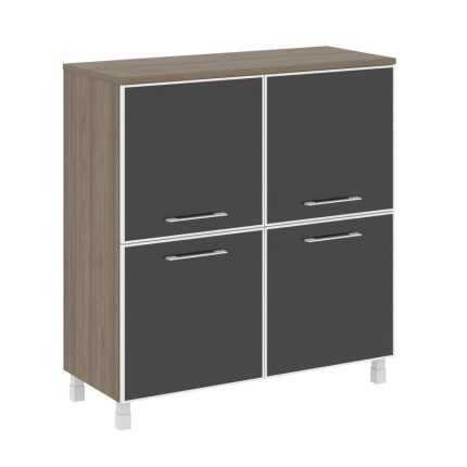 Yalta Шкаф квадратный LT.SD-1.2 R black Вяз Благородный/Стекло Black 1098*452*1168