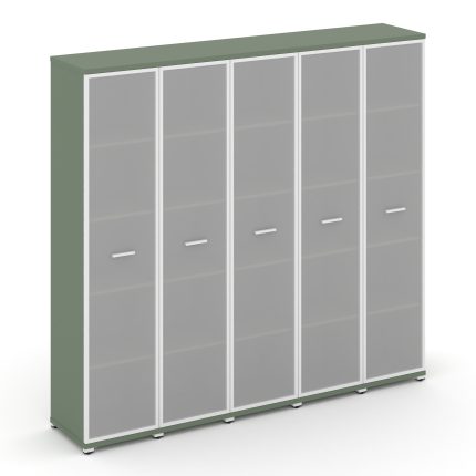 Concept Шкаф 5 узких секций, 5 ниш CN.STU-558 RMW W Кобо/Металл Белый/Сатин 2084*420*1922