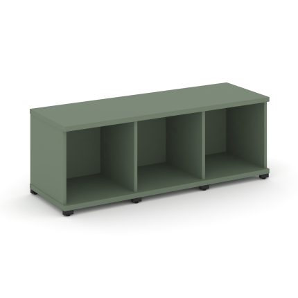 Concept Стеллаж 3 узкие секции, 1 ниша CN.STU-130 Кобо/Металл Черный 1252*420*450