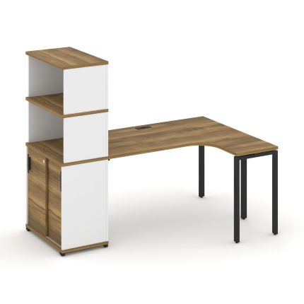 Concept Стол эргономичный с опорным шкафом-купе с надставкой выс.  CN.SA-221(R) B Сандал Янтарный/Бе