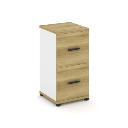 Concept Шкаф 1 узкая секция, 2 ниши CN.STU-212 B Дуб Винченцо/Белый Бриллиант/Металл Черный 420*420*