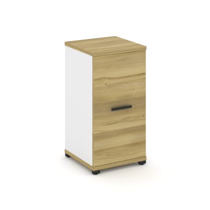 Concept Шкаф 1 узкая секция, 2 ниши CN.STU-213 B Дуб Винченцо/Белый Бриллиант/Металл Черный 420*420*