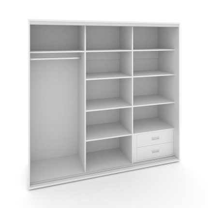 Maris Комплект №1, 3-х секционного шкафа низкого L=2369мм SH.K3-6.2 K1 Белый Бриллиант 2369*600*2006