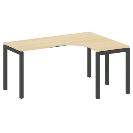 Metal System Quattro Стол криволинейный правый на П-образном м/к 50БП.СА-4 (R) Акация Лорка/Металл А