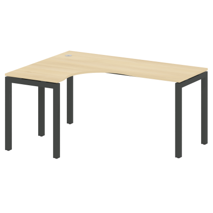 Metal System Quattro Стол криволинейный левый на П-образном м/к 50БП.СА-4 (L) Акация Лорка/Металл Ан