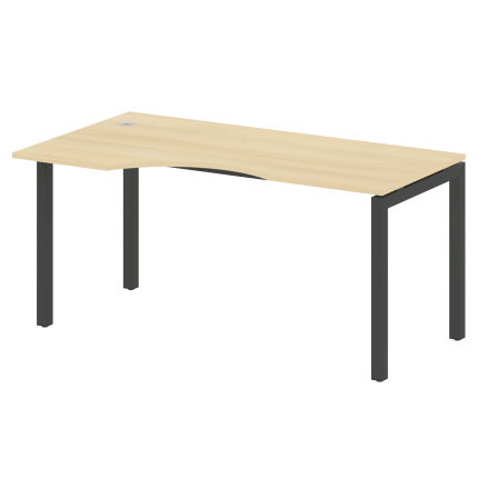 Metal System Quattro Стол криволинейный левый на П-образном м/к 50БП.СА-1 (L) Акация Лорка/Металл Ан