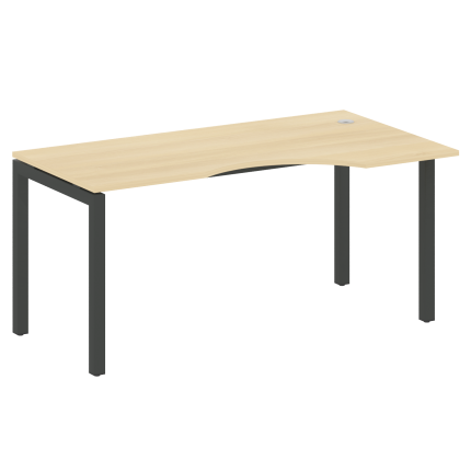 Metal System Quattro Стол криволинейный правый на П-образном м/к 50БП.СА-1 (R) Акация Лорка/Металл А