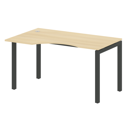 Metal System Quattro Стол криволинейный левый на П-образном м/к 50БП.СА-2 (L) Акация Лорка/Металл Ан