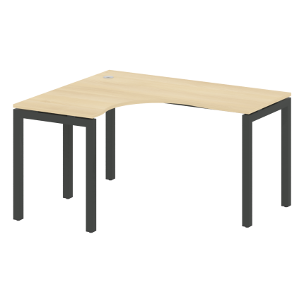 Metal System Quattro Стол криволинейный левый на П-образном м/к 50БП.СА-3 (L) Акация Лорка/Металл Ан