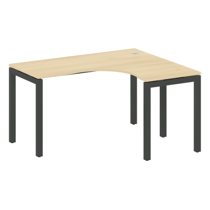 Metal System Quattro Стол криволинейный правый на П-образном м/к 50БП.СА-3 (R) Акация Лорка/Металл А