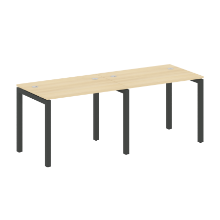 Metal System Quattro Рабочая станция на 2 места на П-образном м/к 50БП.СМ-2.1 Акация Лорка/Металл Ан