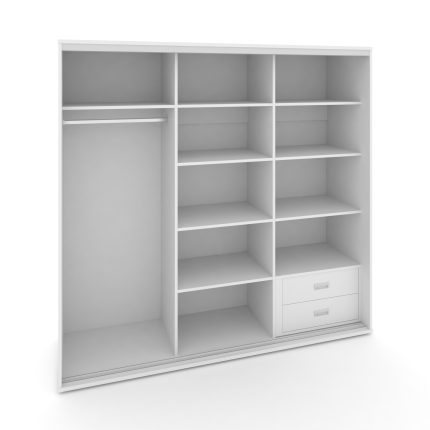 Maris Комплект №1, 3-х секционного шкафа низкого L=2519мм SH.K3-7.2 K1 Белый Бриллиант 2519*600*2006