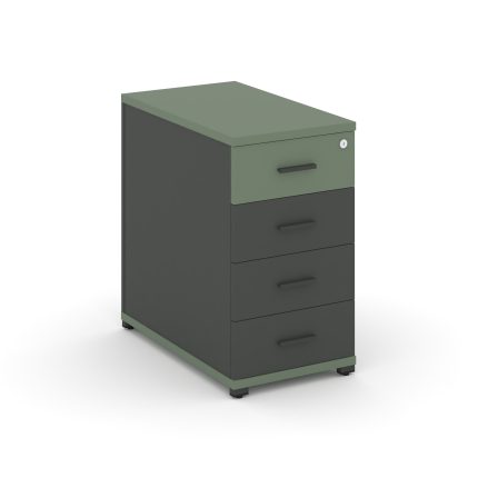 Concept Тумба опорная/приставная 4 ящ. CN.TGO-002 A Кобо/Антрацит/Металл Антрацит 420*720*750