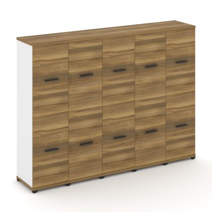 Concept Шкаф 5 узких секций, 4 ниши CN.STU-452 B Сандал Янтарный/Белый Бриллиант/Металл Черный 2084*