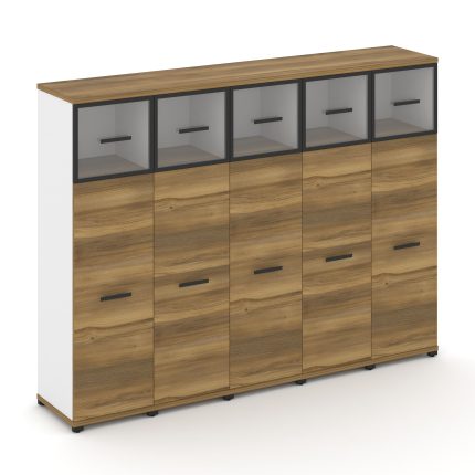 Concept Шкаф 5 узких секций, 4 ниши CN.STU-454 RPB B Сандал Янтарный/Белый Бриллиант/Металл Черный/П