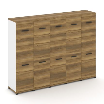 Concept Шкаф 5 узких секций, 4 ниши CN.STU-454 B Сандал Янтарный/Белый Бриллиант/Металл Черный 2084*