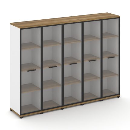 Concept Шкаф 5 узких секций, 4 ниши CN.STU-456 RPB B Сандал Янтарный/Белый Бриллиант/Металл Черный/П