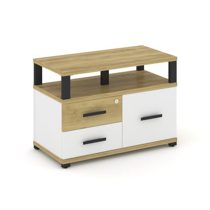 Concept Тумба приставная широкая 2 ящ.+1 распаш. фасад с надставкой широкой CN.TSP-006 B Дуб Винченц