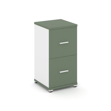 Concept Шкаф 1 узкая секция, 2 ниши CN.STU-212 W Кобо/Белый Бриллиант/Металл Белый 420*420*818