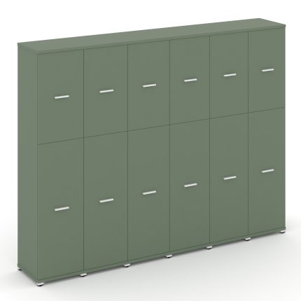 Concept Шкаф 6 узких секций, 5 ниш CN.STU-565 W Кобо/Металл Белый 2500*420*1922