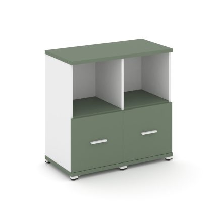 Concept Шкаф 2 узкие секции, 2 ниши CN.STU-221 W Кобо/Белый Бриллиант/Металл Белый 836*420*818