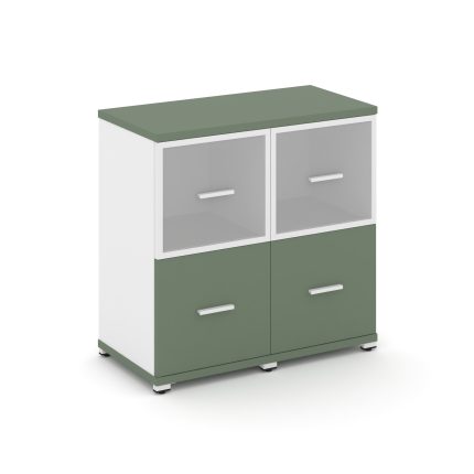 Concept Шкаф 2 узкие секции, 2 ниши CN.STU-222 RMW W Кобо/Белый Бриллиант/Металл Белый/Сатин 836*420