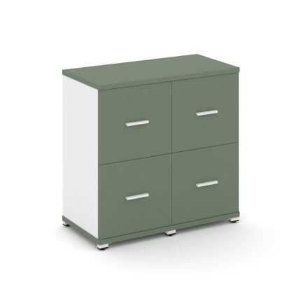 Concept Шкаф 2 узкие секции, 2 ниши CN.STU-222 W Кобо/Белый Бриллиант/Металл Белый 836*420*818