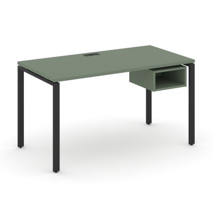 Concept Стол рабочий с подвесной тумбой с 1 открытой нишей CN.SP-102 Кобо/Металл Черный 1180*720*750