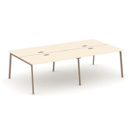 Estetica Рабочая станция 4 места ES.D.RS-4.3-LP Сатин/Металл Латте 2760*1500*750
