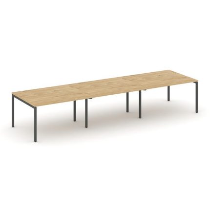 Style Project Стол переговорный SN-4P.SPRG-052.3 Тиквуд Светлый/Металл Антрацит 3540*1180*750