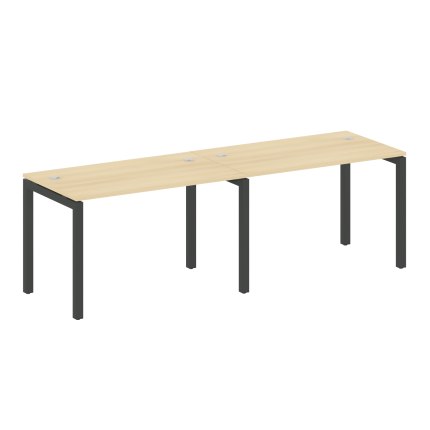 Metal System Quattro Рабочая станция на 2 места на П-образном м/к 50БП.СМ-2.2 Акация Лорка/Металл Ан