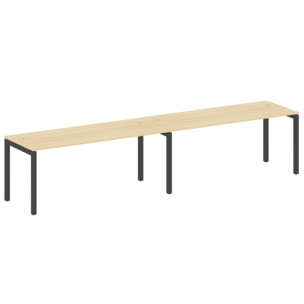 Metal System Quattro Рабочая станция на 2 места на П-образном м/к 50БП.СМ-2.5 Акация Лорка/Металл Ан