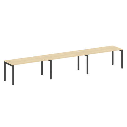 Metal System Quattro Рабочая станция на 3 места на П-образном м/к 50БП.СМ-3.4 Акация Лорка/Металл Ан