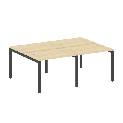 Metal System Quattro Рабочая станция на 4 места на П-образном м/к 50БП.СМ-4.1 Акация Лорка/Металл Ан