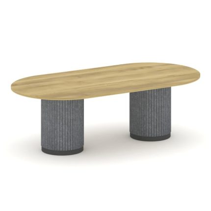 Felto Стол переговорный овальный PR.C.SPRG-007.D Дуб Винченцо/Металл Антрацит/Морская Галька 2400*12