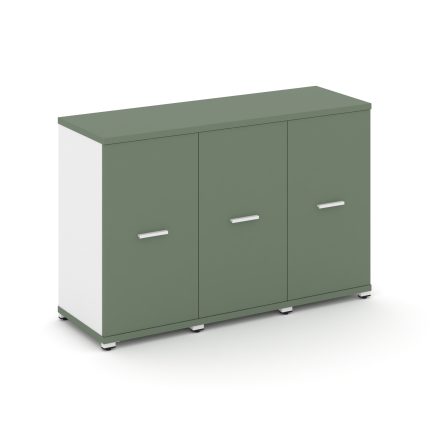 Concept Шкаф 3 узкие секции, 2 ниши CN.STU-233 W Кобо/Белый Бриллиант/Металл Белый 1252*420*818