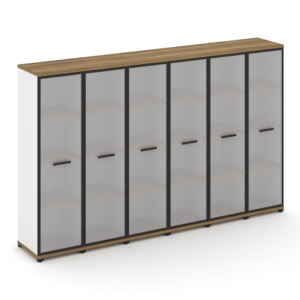 Concept Шкаф 6 узких секций, 4 ниши CN.STU-466 RMB B Сандал Янтарный/Белый Бриллиант/Металл Черный/С