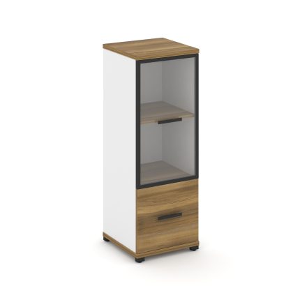 Concept Шкаф 1 узкая секция, 3 ниши CN.STU-312 RPB B Сандал Янтарный/Белый Бриллиант/Металл Черный/П