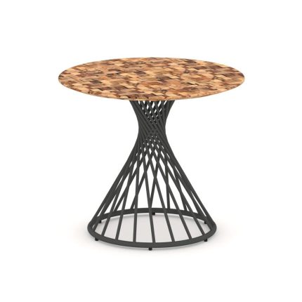 Oak Стол переговорный круглый D=900мм PR.C.SPRG-001.ME Маркетри/Металл Антрацит 900*900*750