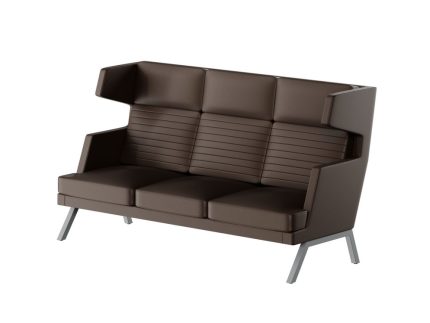 Aldo Диван трёхместный высокий ALD-03 Линкольн 221/Металл Серый 2010*960*1180