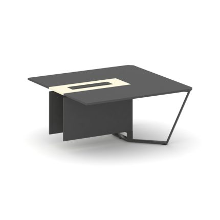 Steel Meet Завершающий модуль L=1600 KMK-PR.B.SPZW-16 Антрацит/Ваниль Глянец/Металл Антрацит 1600*16