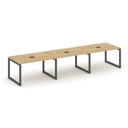 Style Project Стол переговорный SN-5O.SPRG-021 Тиквуд Светлый/Металл Антрацит 2940*980*750