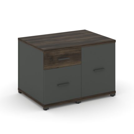 Concept Тумба приставная сервисная CN.TSR-001 A Дуб Мали/Антрацит/Металл Антрацит 836*600*583