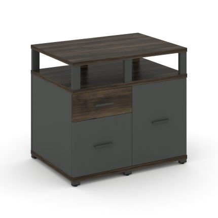 Concept Тумба приставная сервисная с надставкой широкой CN.TSR-003 A Дуб Мали/Антрацит/Металл Антрац
