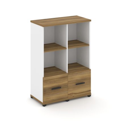 Concept Шкаф 2 узкие секции, 3 ниши CN.STU-321 B Сандал Янтарный/Белый Бриллиант/Металл Черный 836*4