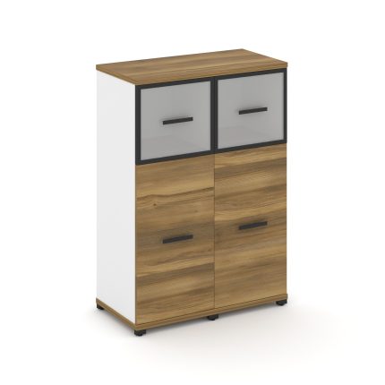 Concept Шкаф 2 узкие секции, 3 ниши CN.STU-324 RMB B Сандал Янтарный/Белый Бриллиант/Металл Черный/С