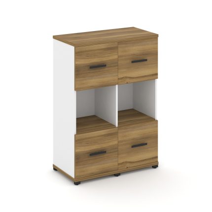 Concept Шкаф 2 узкие секции, 3 ниши CN.STU-325 B Сандал Янтарный/Белый Бриллиант/Металл Черный 836*4