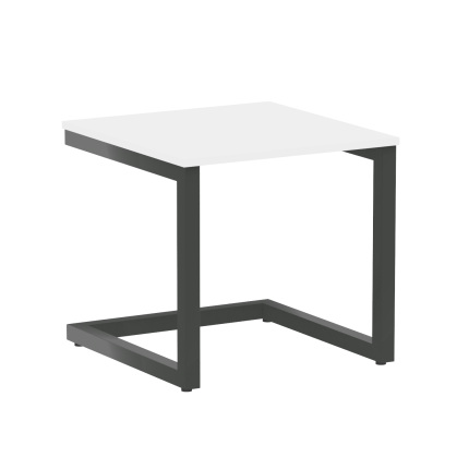 Home Office Стол журнальный VR.SP-2-58.G Белый Бриллиант/Металл Антрацит 580*600*550