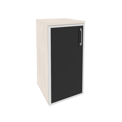 Onix Шкаф низкий узкий левый O.SU-3.2 R (L) black Денвер Светлый/Стекло Black 400*420*823