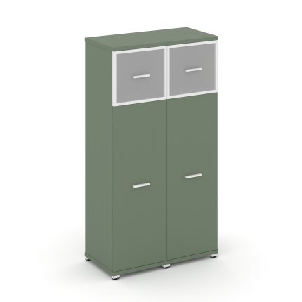 Concept Шкаф 2 узкие секции, 4 ниши CN.STU-424 RMW W Кобо/Металл Белый/Сатин 836*420*1554